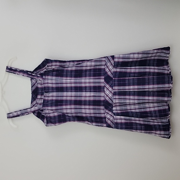 Justice Blue, Pink & White Plaid Jumper Dress 16 - Picture 5 of 14